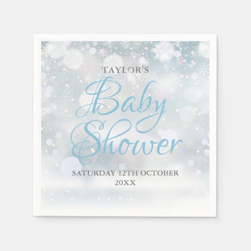 First Snowflakes Baby Shower  Sprinkle Napkins