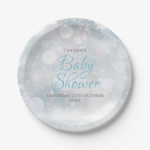 First Snowflakes Baby Shower / Sprinkle Paper Plates