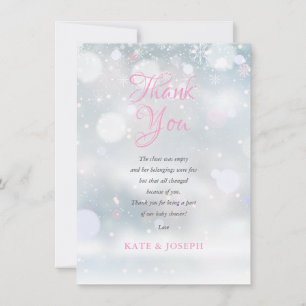 First Snowflakes Baby Shower Thank You Poem