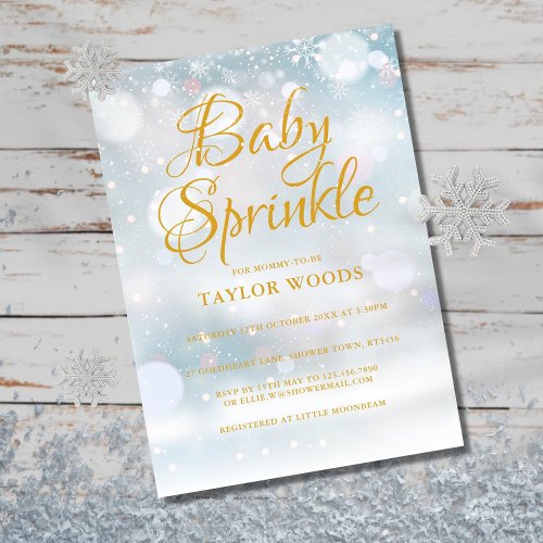First Snowflakes Baby Sprinkle  Shower Invitation