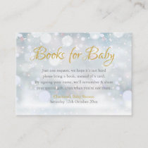 First Snowflakes Book Request Baby Shower Enclosure Card