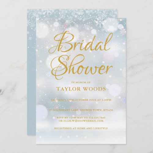 First Snowflakes bridal shower Invitation