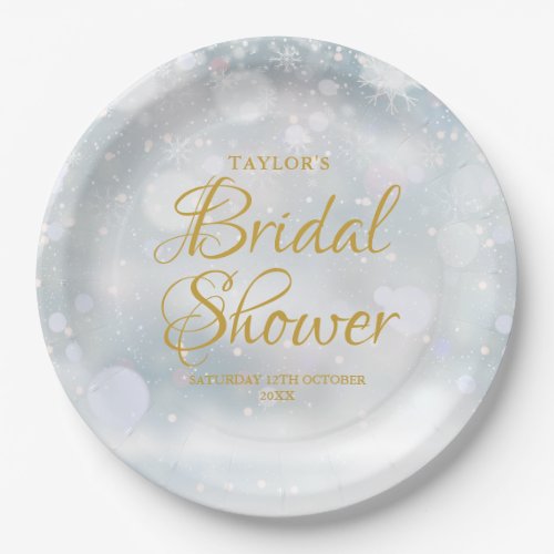 First Snowflakes Bridal Shower Paper Plates