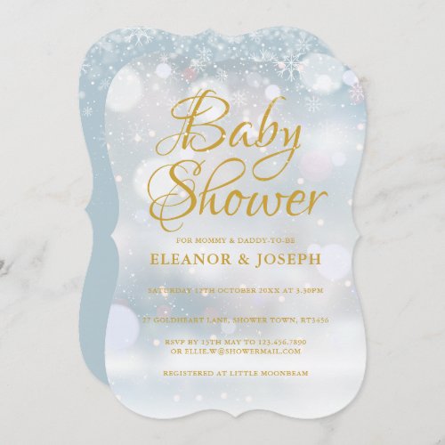 First Snowflakes Couples Baby Shower  Sprinkle Invitation