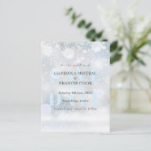 First Snowflakes Save the Date Card (Standing Front)
