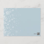 First Snowflakes Save the Date Card (Back)