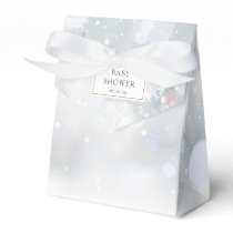 First Snowflakes Winter Baby Shower Favor Boxes