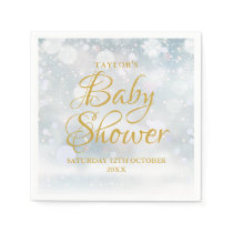 First Snowflakes Winter Baby Shower / Sprinkle Napkins