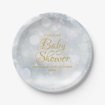 First Snowflakes Winter Baby Shower / Sprinkle Paper Plates