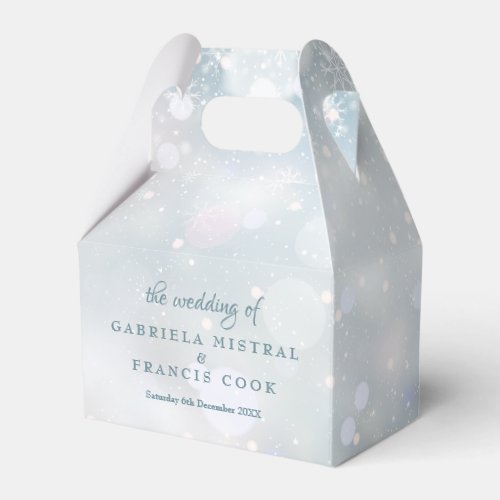 First Snowflakes Winter Wedding Favor Box