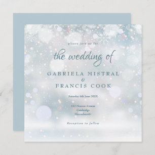 First Snowflakes Winter Wedding Invitation