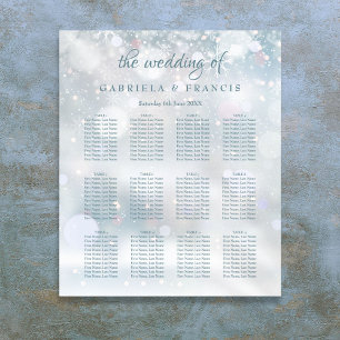 First Snowflakes Winter Wedding Seating Chart