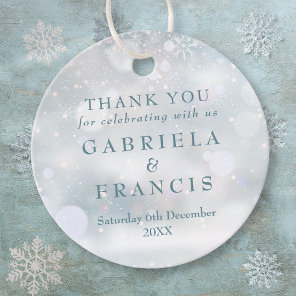 First Snowflakes Winter Wedding Thank You Favor Tags