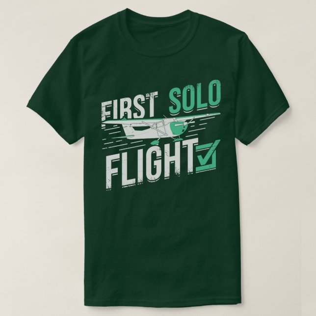 First Solo Flight Pilot Gift  T-Shirt (Design Front)