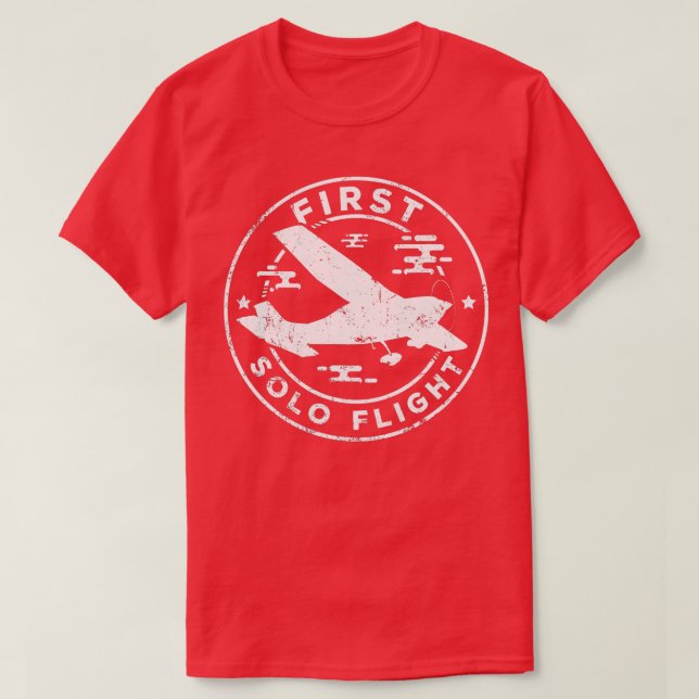 First Solo Flight  Plane Aircraft Pilot Flight   2 T-Shirt (Design Front)