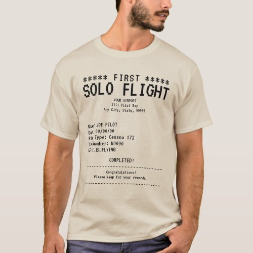 First Solo Flight T_Shirt