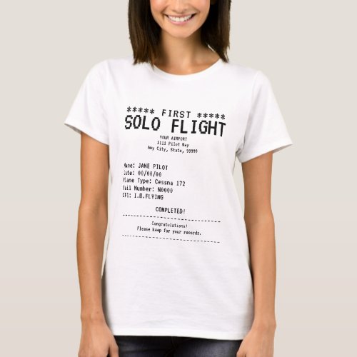 First Solo Flight T_Shirt