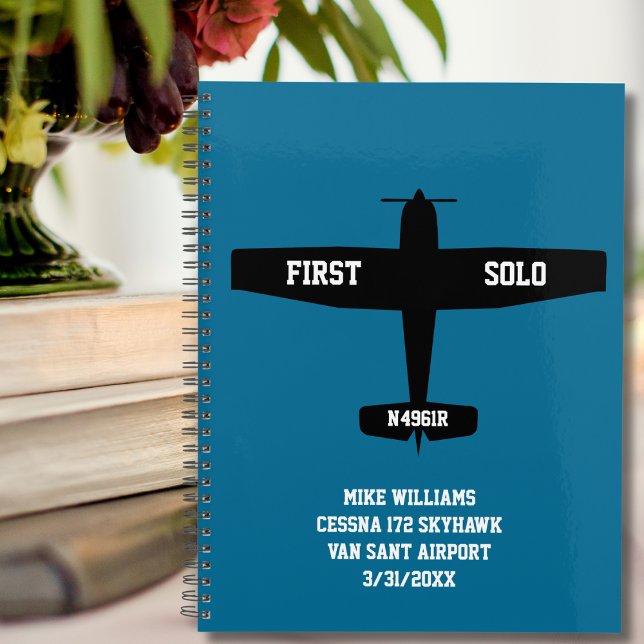 First Solo Simple Airplane, Personalized Aviation Planner (Creator Uploaded)
