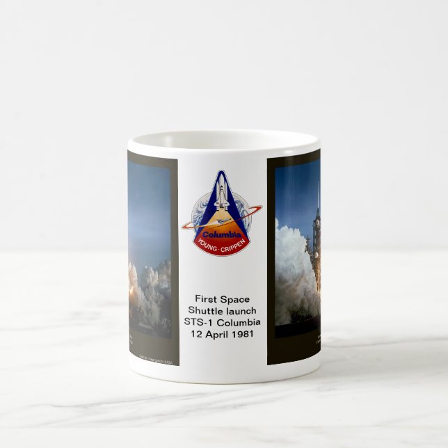 First Space Shuttle launch STS-1 Columbia Coffee Mug (Center)