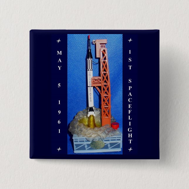 First Spaceflight Pinback Button (Front)