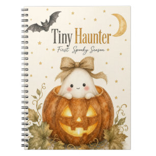 First Spooky Season Baby Halloween Watercolor Notebook