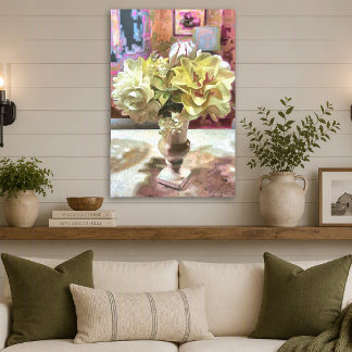 First Spring Flowers Daffodils Tulips PCM1 Canvas Print