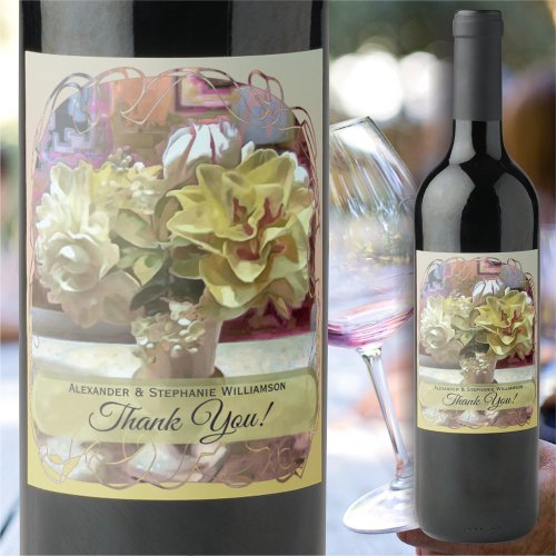 First Spring Flowers Thank You PCM1 Wine Label