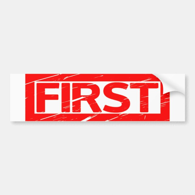 First Stamp Bumper Sticker (Front)
