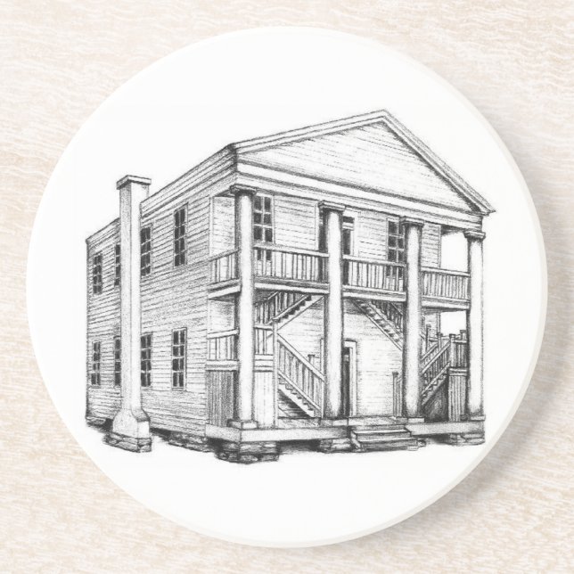 First Stanly County Courthouse - Sandstone Coaster (Front)