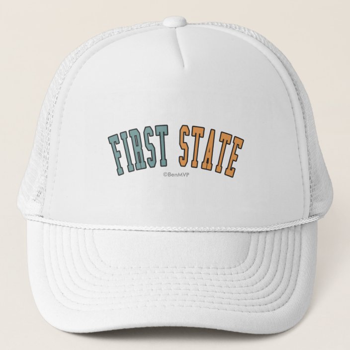 First State in State Flag Colors Hat