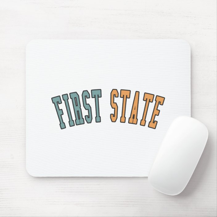 First State in State Flag Colors Mouse Pad