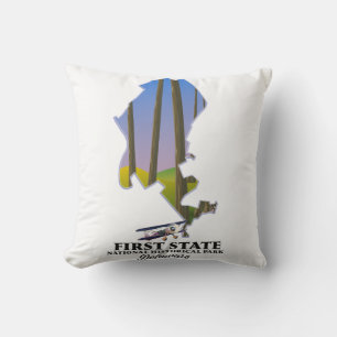 First State National Historical Park Delaware Throw Pillow