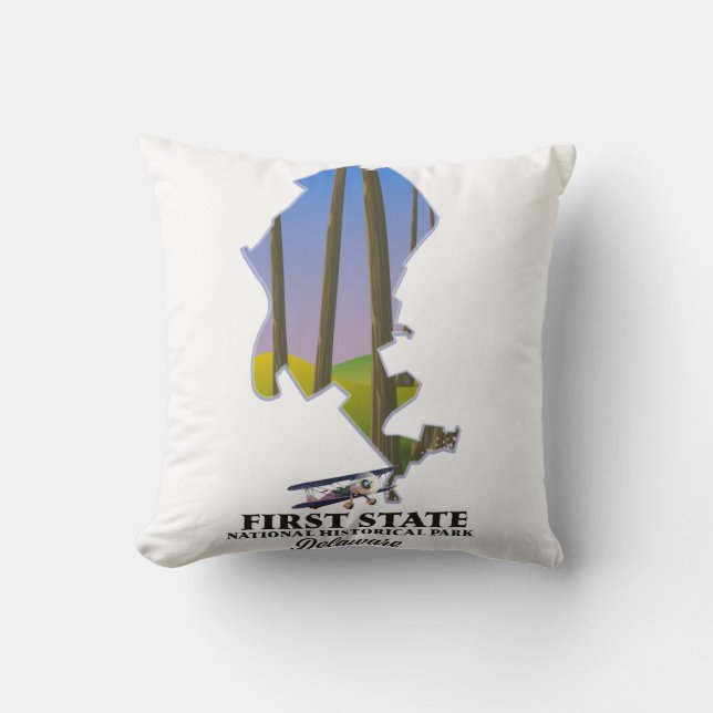 First State National Historical Park Delaware Throw Pillow (Front)