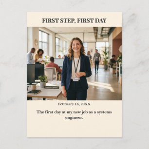 First Step First Day Custom Photo Postcard