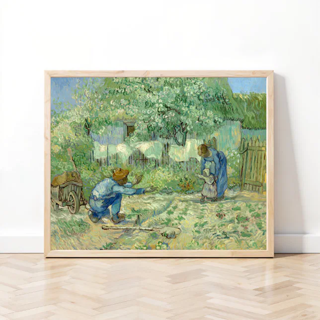 First Steps, after Millet by Vincent Van Gogh Art Poster | Zazzle