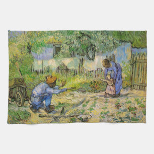 First Steps (after Millet) by Vincent van Gogh Kitchen Towel