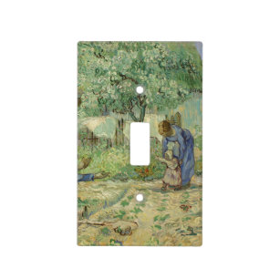 First Steps after Millet by Vincent Van Gogh Light Switch Cover