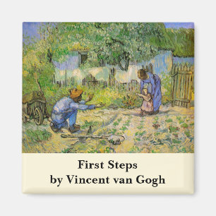 First Steps (after Millet) by Vincent van Gogh Magnet