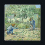 First Steps, after Millet by Vincent Van Gogh Magnet<br><div class="desc">In fall and winter 1889–90, while a voluntary patient at the asylum in Saint-Rémy, Van Gogh painted twenty-one copies after Millet, an artist he greatly admired. He considered his copies "translations" akin to a musician's interpretation of a composer's work. Customize it with your own details. For further customization, please click...</div>
