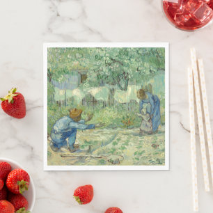 First Steps, after Millet by Vincent Van Gogh Napkins