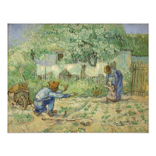 First Steps after Millet by Vincent Van Gogh Photo Print