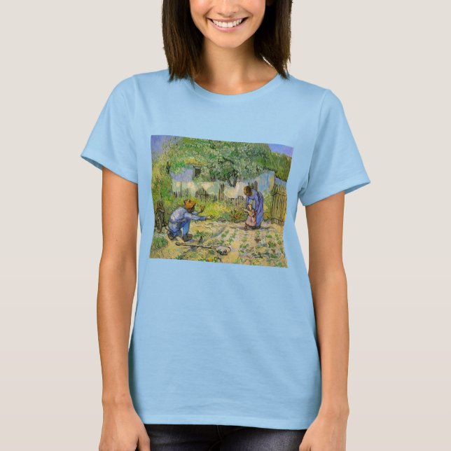 First Steps (after Millet) by Vincent van Gogh T-Shirt (Front)