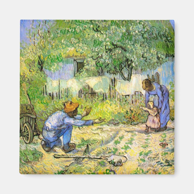 First Steps (after Millet) Van Gogh Fine Art Magnet (Front)