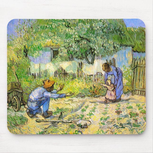 First Steps (after Millet) Van Gogh Fine Art Mouse Pad (Front)