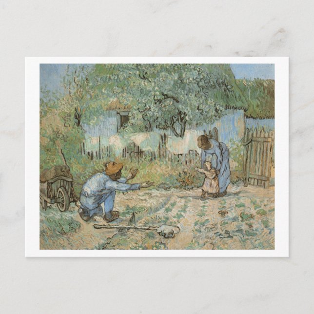 First Steps (after Millet) Van Gogh Fine Art Postcard (Front)