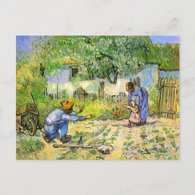 First Steps (after Millet) Van Gogh Fine Art Postcard (Front)