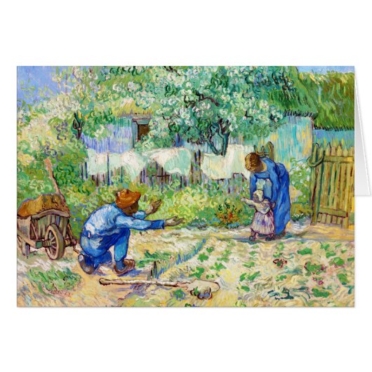 First Steps (after Millet) Vincent van Gogh art Cards (Front Horizontal)