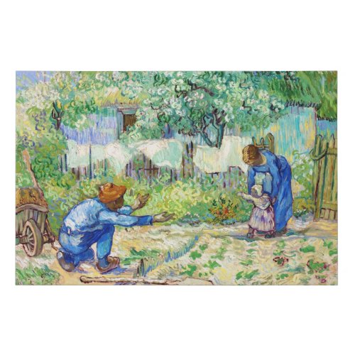 First Steps after Millet Vincent van Gogh art Faux Canvas Print