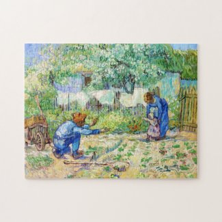 First Steps (after Millet) Vincent van Gogh art Jigsaw Puzzle