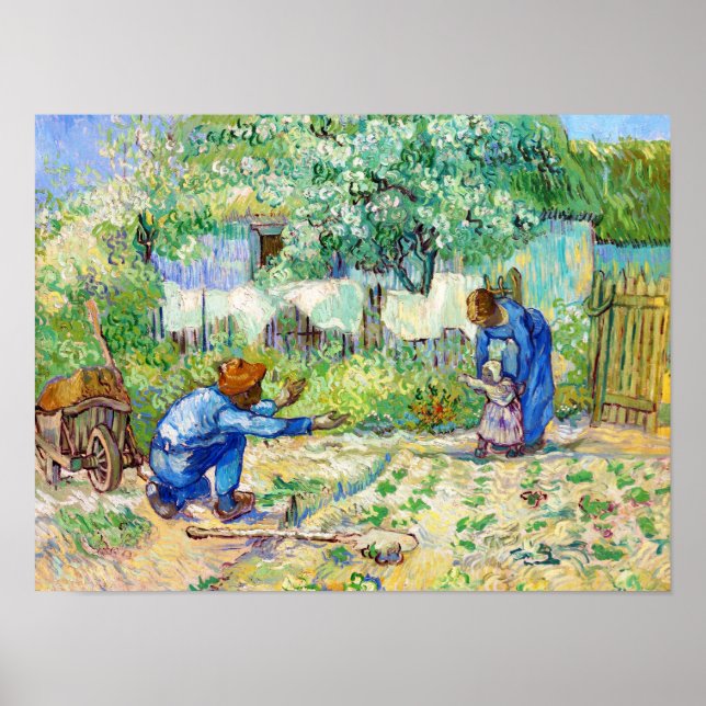 First Steps (after Millet) Vincent van Gogh art Poster (Front)